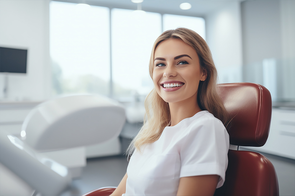 Patient discussing cosmetic dentistry treatment options and smile goals with a dentist in Erin.